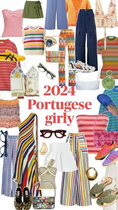 a collage of clothes and accessories with the words,'2012 portuguese girl '