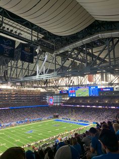 a football stadium filled with lots of people