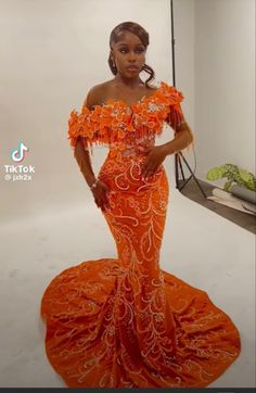 African Prom Dresses Ankara, Orange Prom Dress, Blue Mermaid Prom Dress, Cheap Prom Dresses Online, Orange Prom Dresses, Prom Inspiration, African Prom Dresses, Gorgeous Prom Dresses, Classy Wedding Dress