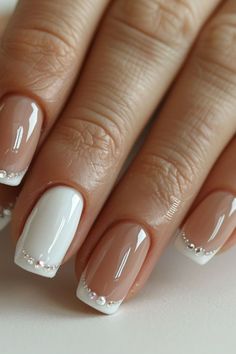 Are you in search of some attractive white nail designs to experiment with during this season? If yes, then you have landed on the right article! As summer is approaching, Bridal Nails Designs, Formal Nails, Classy Nail Designs, Simple Gel Nails, 50th Party, French Nail Designs, Pearl Nails, Bride Nails, Bridal Nails