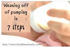 a baby is drinking from a bottle with the words warning off of pumping in 7 steps