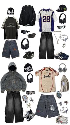 Y2k Outfits Men, Baggy Outfit Ideas, Street Style Outfits Casual, Guys Fashion Casual, Recipe Aesthetic, Baggy Clothes, Street Style Outfits Men