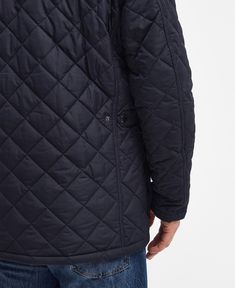 The Barbour Devon Quilted Jacket is cut for a traditional relaxed fit with a diamond-quilted outer and a wadded lining for extra warmth. Practical details include lower patch pockets with side entry, upper handwarmer pockets and heavyweight cord to the inner collar. Finished with a luxurious leather trim. Barbour Quilted Jacket, Quilt Jacket, Wax Jackets, Fleece Pants, Men Fits, Sweaters Knitwear, Leather Patches, Vest Top, Quilted Jacket