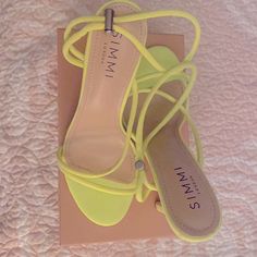 Lightly Used Heels, Neon Yellow Simmi London Heels In Original Box. Lime Green Heels, Simmi Shoes, Neon Heels, Green Heels, Neon Yellow, Lime Green, Shoes Women Heels, Original Box, Shoes Heels