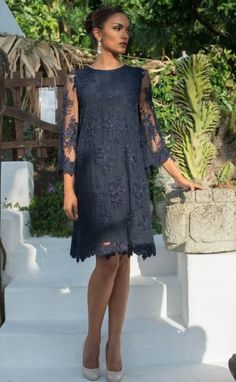 Blue Navy Dress, Haine Diy, Formal Cocktail Party, Mother Of Bride Outfits, Mother Of The Bride Dresses Long, Italian Dress, Dark Blue Dress, Mother Of Groom Dresses, Mob Dresses