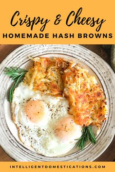 crispy and cheesy homemade hash browns on a plate