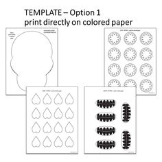 the printable worksheet for tem plate - option 1 is shown in black and white