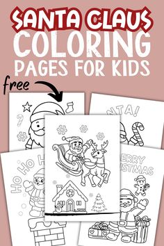 Free Christmas Santa printable colouring sheets Santa Coloring, Colouring Pages For Kids, Christmas Coloring Pages For Kids, Santa Coloring Pages, Free Christmas Coloring Pages, Free Coloring Sheets, Fun Christmas Crafts, Free Christmas Printables, Christmas Coloring