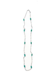 Versatile burnished silver necklace with faux turquoise, perfect for ANY neckline! 36 inches long with toggle clasp closure Faux Navajo Pearl Disc Accents West & Co Nickel, Chrome, and Lead Free