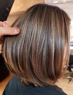 Purple Highlights Brown Hair, Highlights Brown Hair Short, Highlights Brown Hair Balayage, Highlights For Brown Hair, Brown Hair With Caramel Highlights, Short Hair Highlights, Brown Hair With Blonde Highlights, Hair Color Light Brown