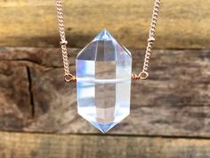 Chunky Crystal Necklace, Clear Crystal Necklace, Clear Quartz Necklace, Diamond Choker Necklace, Rose Gold Quartz, Quartz Crystal Necklace, Diamond Solitaire Necklace, Necklace Chunky, Large Crystal