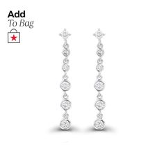 in stock Macy's Drop Earrings For Pierced Ears, Macy's Classic Dangle Earrings, Macy's Round Earrings Gift, Macy's Formal Earrings With Halo Design, Macy's Dangle Jewelry With Matching Earrings, Macy's Jewelry With Halo Design For Gifts, White Diamond Linear Earrings As Gift, White Diamond Linear Earrings For Gift, Diamond White Dangle Earrings For Anniversary