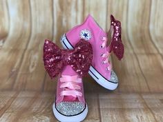 Pink Touch of Bling Converse Sneakers, Little Kids Size 10C-2Y | Little Ladybug Tutus Qunice Shoes, Ladybug Tutu, Bling Sneakers, Pinkie Promise, Converse Collection, Purple Converse, Jojo Siwa Birthday, Bling Converse, 1st Birthday Tutu