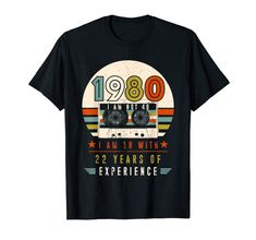 an 80th birthday shirt with the number twenty years of experience