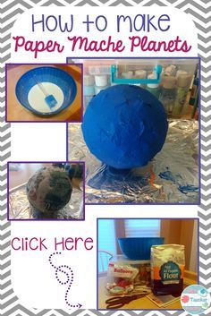 how to make paper mache planets with pictures and instructions for making them in the process