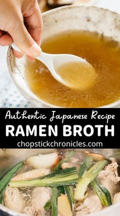 Rich Ramen Broth Recipe, Authentic Ramen Broth Recipes, Ramen Bone Broth Recipe, Roman Broth Recipe, Best Ramen Broth Recipe, Ramen Stock Recipe, Broth For Ramen Noodles, Ramen Base Recipe, Shoyu Ramen Broth Recipe