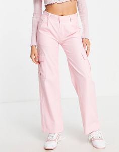 Daisy Street wide leg low rise Y2K cargo pants in baby pink | ASOS Pink High-waist Cargo Jeans With Pockets, Pink High Waist Cargo Jeans, Pink Casual Parachute Pants With Multiple Pockets, Casual Pink Cargo Jeans With Multiple Pockets, Trendy Pink Parachute Pants For Streetwear, Trendy Pink Parachute Pants, High Waist Pink Cargo Jeans With Side Pockets, Y2k Style Straight Cargo Pants With Pockets, Pink Parachute Pants With Cargo Pockets For Streetwear