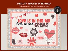 the health bulletin board has been designed to help children learn how to use their heart - shaped