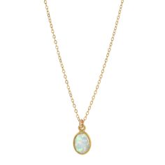 Oval Opal Necklace - Necklaces - Gold - Gold - Azil Boutique Good Luck Chuck, Opal Necklace Gold, Opal Necklace Silver, Gold Everything, Fall Jewelry, Opal Pendants, Opal Necklace, Birthday Girl, In Water