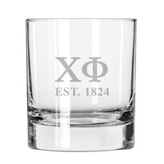 an empty shot glass with the words atp estt 1044 printed on it