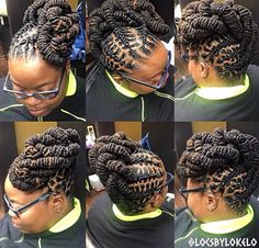 Lovely patterned and braided design Wool Hairstyles, Half Dreads, Brazilian Wool Hairstyles, Brazilian Wool, Blonde Dreads, Sisterlocks Styles, Black Hair Updo Hairstyles, Locs Styles