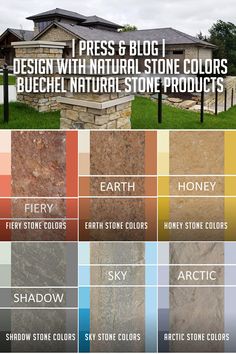 the different colors of stone are shown in this graphic style, and it is easy to use