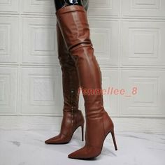 Womens Thigh High Boots Brown Stiletto Heels Long Boots Pointed Toe Party Shoes  | eBay Women Thigh High Boots, Thigh High Platform Boots, Ladies Long Boots, Womens Thigh High Boots, Thick Heel Boots, Thigh High Heels, Women's Over The Knee Boots, Women's Motorcycle Boots, Stiletto Heels Boots