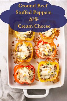 Ground Beef Stuffed Peppers With Cream Cheese
https://www.theladychef.com/ground-beef-stuffed-peppers-with-cream-cheese/ Cream Cheese Stuffed Peppers Air Fryer, Keto Stuffed Peppers Cream Cheese, Stuffed Peppers Recipe Cream Cheese, Stuffed Bell Peppers Ground Beef Cream Cheese, Cheesy Stuffed Peppers, Stuffed Bell Peppers With Cream Cheese, Creamy Stuffed Peppers, Cream Cheese Stuffed Bell Peppers, Mini Stuffed Peppers Cream Cheese