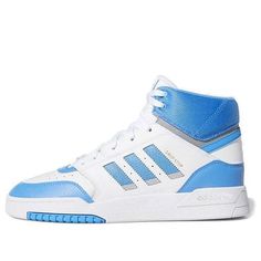 adidas originals DROP STEP 'White Blue' EE5222 (SNKR/Retro/Skate/High Top) Blue Skate Shoes With Three Stripes And Round Toe, Blue Three Stripes Skate Shoes With Round Toe, Blue Mid-top Adidas Sneakers, Adidas High-top Skate Shoes With Logo, Adidas High-top Skate Shoes, Blue Adidas High-top Sneakers, Adidas High-top Skate Shoes For Streetwear, Blue Adidas Logo High-top Sneakers, High-top Skate Shoes With Three Stripes And White Sole