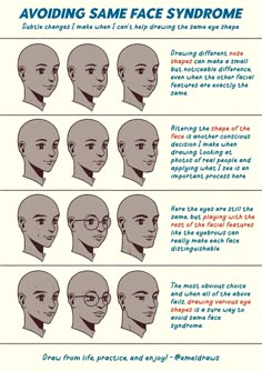 an info sheet describing how to use the same facial shape for different types of face shapes