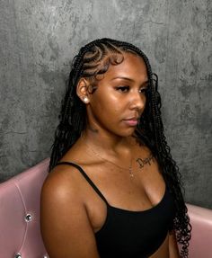 @kanyedaughter Knotless Braid Hairstyles, Knotless Braids Hairstyles, Knotless Braid, Side Braids, Pretty Braids, Box Braids Hairstyles For Black Women, Braided Cornrow Hairstyles, Cute Box Braids Hairstyles