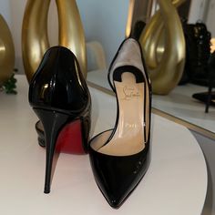 Questions? Leave A Comment Below! Louboutin Heels, Christian Louboutin Heels, Pointed Toe Shoes, Toe Shoes, Louboutin Shoes, Christian Louboutin Shoes, Shoes Women Heels, Black Red, Christian Louboutin