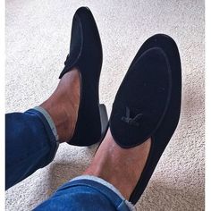 Handmade Men's Slip On Suede Formal Shoes New Navy Color Loafers Shoes sold by Handmade Envy. Shop more products from Handmade Envy on Storenvy, the home of independent small businesses all over the world. Black Suede Slip-on Tassel Loafers, Slip-on Suede Dress Shoes With Closed Toe, Flat Suede Dress Shoes With Leather Sole, Belgian Shoes, Belgian Loafers, Loafers Slippers, Black Moccasins, Quality Leather Boots, Black Suede Shoes