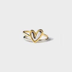 Heart Shape 925 Sterling Silver Gold Plated Ring - Global Village Kailua Boutique Global Village, Plated Ring, Gold Plated Rings, Small Accessories, Gold Plated Sterling Silver, Heart Shape, 925 Sterling Silver Ring, Small Bags, 3 Weeks