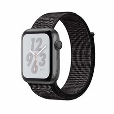 the apple watch nike series is shown in black and white, with an adjustable band