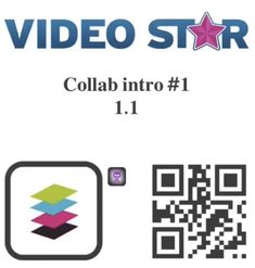 the video star logo with qr code and qr code for each item on it