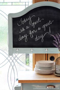 a chalkboard sign that says today is a great day for a great day