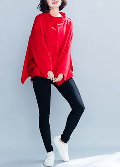 Women high neck asymmetric clothes Shirts red top

 Materials used: cotton blended

Measurement:One size fits all for this item. Please make sure your size doesn't exceed this size: BUST-128cm   
   
length 70cm / 27.3"
Sleeve length 50cm / 19.5"
Armhole 24cm / 9.36"



We ship worldwide.

Tracking numbers provided for all orders. Oversized Asymmetrical Cotton Tops, High Neck Cotton Top For Winter, Spring Stand Collar Top, Asymmetrical Lagenlook Top In Solid Color, Winter High Neck Cotton Top, Solid Color Stand Collar Tops For Fall, Cotton Tops With Stand Collar For Fall, Chic Red High Neck Top, Lagenlook Solid Color Top With Asymmetrical Hem