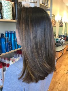 Hair Hilights For Indian Skin, Asian Bayalage Hair Medium Length, Asian Subtle Highlights, Hair Hight Light Ideas Indian, Highlights For Black Hair Asian Short, Black Hair With Brown Highlights Straight, Hair Highlights Indian Women, Highlights Indian Hair, Indian Highlights