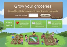 the website for sprout is shown with people working on plants and seeding