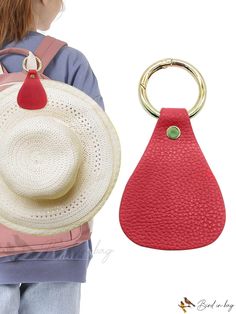 Bird in Bag - Minimalist Travel Hat Clip, Multi-Functional Clip for Holiday Travel Casual Foldable Travel Accessories, Hat Clips For Travel, Red Travel Bag With Card Slots, Red Travel Bag With Adjustable Strap, Travel Hat Clip, Red Travel Bag With Brass Hardware, Bag Minimalist, Hat Clip, Travel Hat