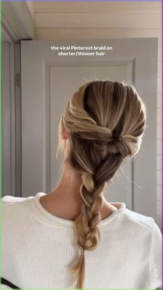 Easy Hairstyle Tutorials, Quick Work Hairstyles, Easy Office Hairstyles, Hairstyles For Work, Medium Hair Up, Easy Work Hairstyles, Tiktok Hair, Work Hair, Single Braids