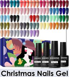 JODSONE 36 PCS Gel Nail Polish Set-32 Colors Gel Polish Kit Base Coat Glossy Matte and Glitter Top Coat Nail Polish Set Green Blue Red Pink Collection Gifts for Women Top Coat Nail Polish, Soak Off Gel Nails, Festive Nail Art, Gel Nail Kit, Nail Polish Set, Nail Polish Kits, Glitter Top, Gel Nail Polish Set, Pink Collection