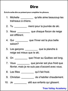 the french language worksheet for children to learn and practice their english speaking skills