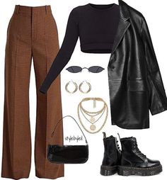 Brown Pants, Swaggy Outfits, Teenage Fashion Outfits, Mode Vintage, Teen Fashion Outfits