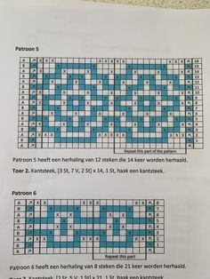 two crossword puzzles are shown in blue and white, with the same pattern on them