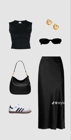 Looks Adidas, Adidas Samba Outfit, Samba Outfit, Looks Black, Summer Fashion Outfits