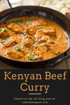 the cover of kenya beef curry is shown