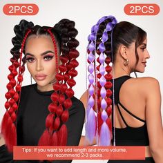 Colored Hair Synthetic Extensions 24" Colored Hair Bubble y2k Ponytail with Hair Tie for EDC Bubble Ponytail, Colored Hair Extensions, Colored Hair, Hair Tie, Hair Ties, Hair Extensions, Hair Color, Bubbles, For Kids