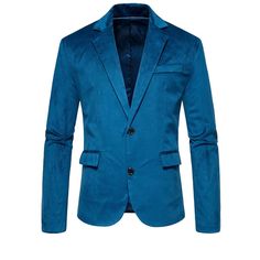 The solid color blazer is simple, modern yet stylish. A faux suede blazer pairs well with a solid shirt, sweater, dress pants, or jeans for a casual, everyday look. The faux suede blazer is perfect for dates, parties, weddings, proms, office work, meetings, and more. Can also be given as a gift to family or friends. Winter Single Button Slim Fit Blazer, Winter Slim Fit Single Button Blazer, Slim Fit Single Button Blazer For Winter, Fall Season Slim Fit Semi-formal Blazer, Blue Single Button Blazer For Fall, Fall Slim Fit Blazer With Button Closure, Slim Fit Blazer With Button Closure For Fall, Fall Slim Fit Single Button Outerwear, Fall Single-button Slim Fit Outerwear